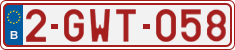 License plate of Belgium, Regular plates (2010)