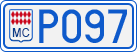 License plate of Monaco, Cars