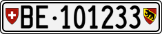 License plate of Switzerland, Cars