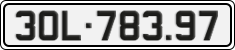 License plate of Vietnam, Cars