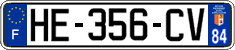 French license plate, SIV (ordinary)