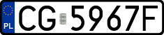 License plates of Poland, Regular car plates