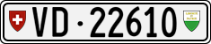License plate of Switzerland, Cars