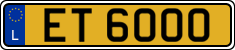 License plate of Luxembourg, 2003 year system