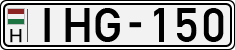license plates of Hungary, Cars (1990)