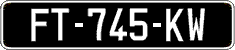 French license plate, SIV (oldtimers)