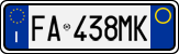 License plate of Italy, Cars (1994 year series)