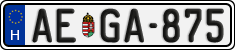 license plates of Hungary, Regular plates (2022)