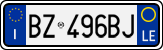 License plate of Italy, Cars (1994 year series)