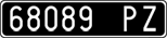 License plate of Italy, Cars (1927 year series)