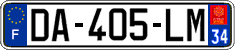 French license plate, SIV (ordinary)