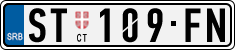 License plate of Serbia, Cars