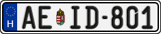 license plates of Hungary, Regular plates (2022)