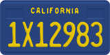 California, Commercial vehicles (1A23456)