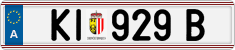 License plate of Austria, Regular plates