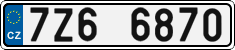License plate of the Czech Republic, Cars (2001)