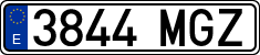 License plates of Spain, Ordinary (2000)