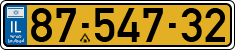 License plate of Israel, Regular plates