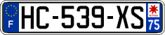 French license plate, SIV (ordinary)