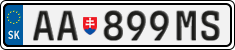 License plate of Slovakia, Cars