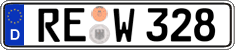 German license plate, Regular plates