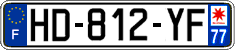 French license plate, SIV (ordinary)