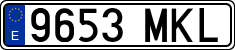 License plates of Spain, Ordinary (2000)