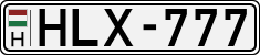 license plates of Hungary, Cars (1990)