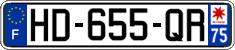 French license plate, SIV (ordinary)