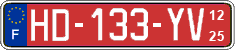 French license plate, SIV (transit plates)