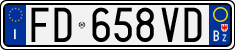 License plate of Italy, Cars (1994 year series)
