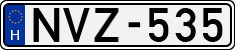 license plates of Hungary, Cars (1990)