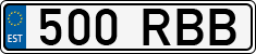 License plate of Estonia, Regular car plates