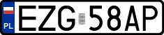 License plates of Poland, Regular car plates