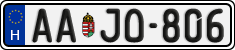 license plates of Hungary, Regular plates (2022)