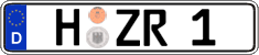 German license plate, Regular plates