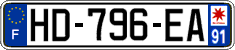 French license plate, SIV (ordinary)
