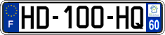 French license plate, SIV (ordinary)