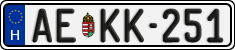 license plates of Hungary, Regular plates (2022)