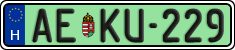 license plates of Hungary, Regular plates (2022)