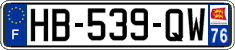 French license plate, SIV (ordinary)