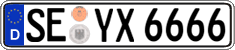 German license plate, Regular plates