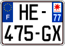 French license plate, SIV (ordinary)