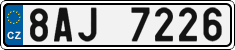 License plate of the Czech Republic, Cars (2001)