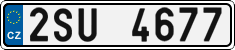 License plate of the Czech Republic, Cars (2001)