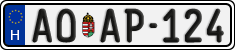 license plates of Hungary, Regular plates (2022)