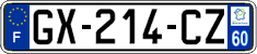 French license plate, SIV (ordinary)