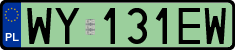 License plates of Poland, Electric vehicles