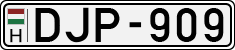 license plates of Hungary, Cars (1990)