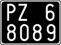 License plate of Italy, Cars (1927 year series)